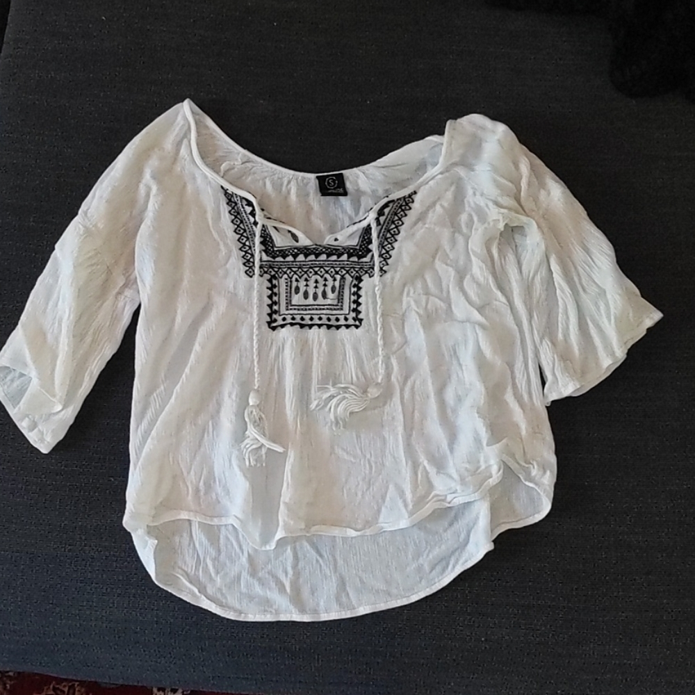 White boho shirt